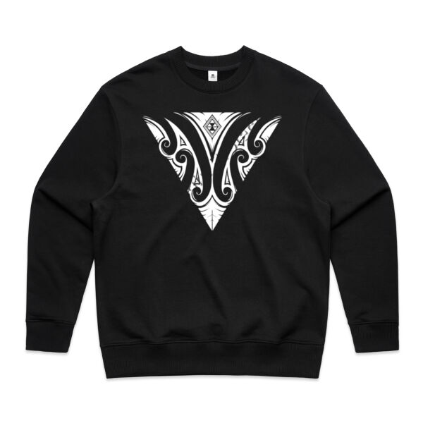 Poraka tāne (crew/ white logo) - Mens Heavy Crew Thumbnail