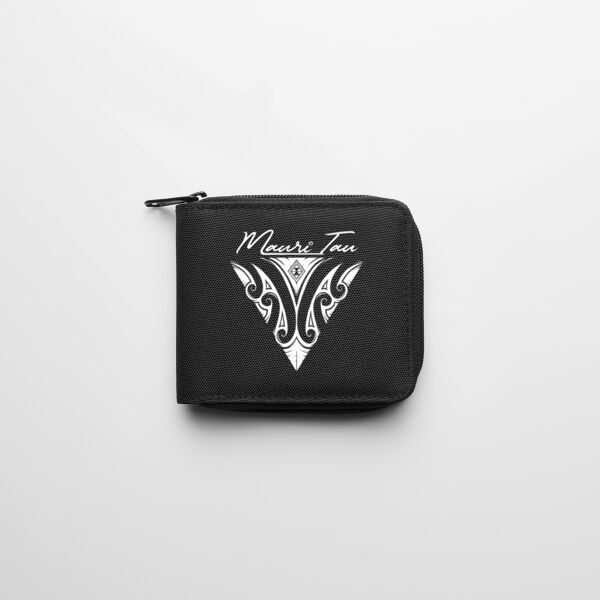 Wāreti (white logo) - Recycled Zip Wallet Thumbnail